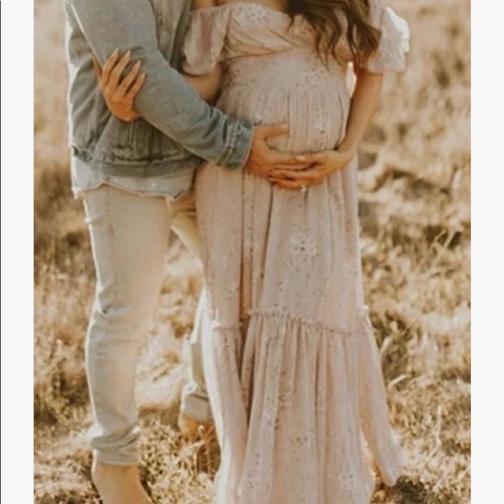 long maternity dress 2xl (fits like 1x)
